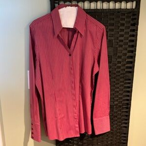 Eddie Bauer women’s red/blue striped blouse.